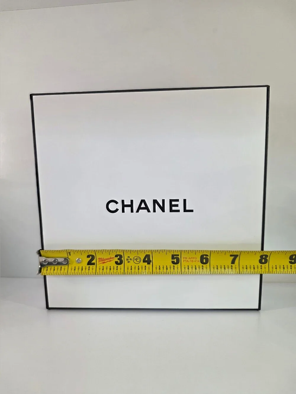 Authentic CHANEL White and Black Gift Box-7.75